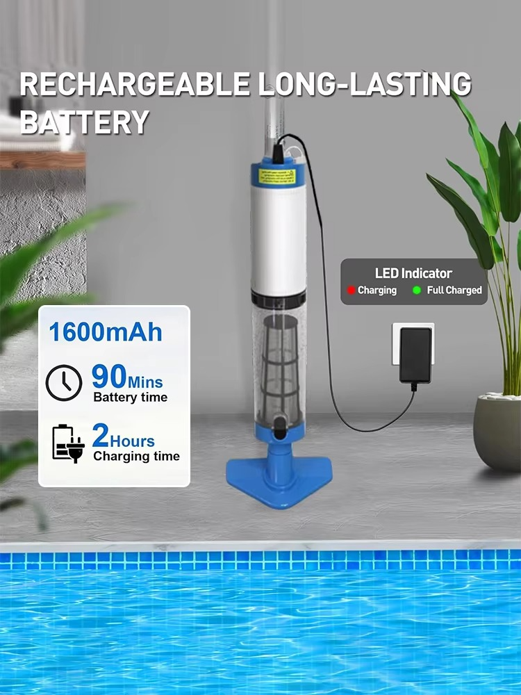 BowLift | Aspiradora de piscina recargable y sin cable con función de limpieza 3 en 1