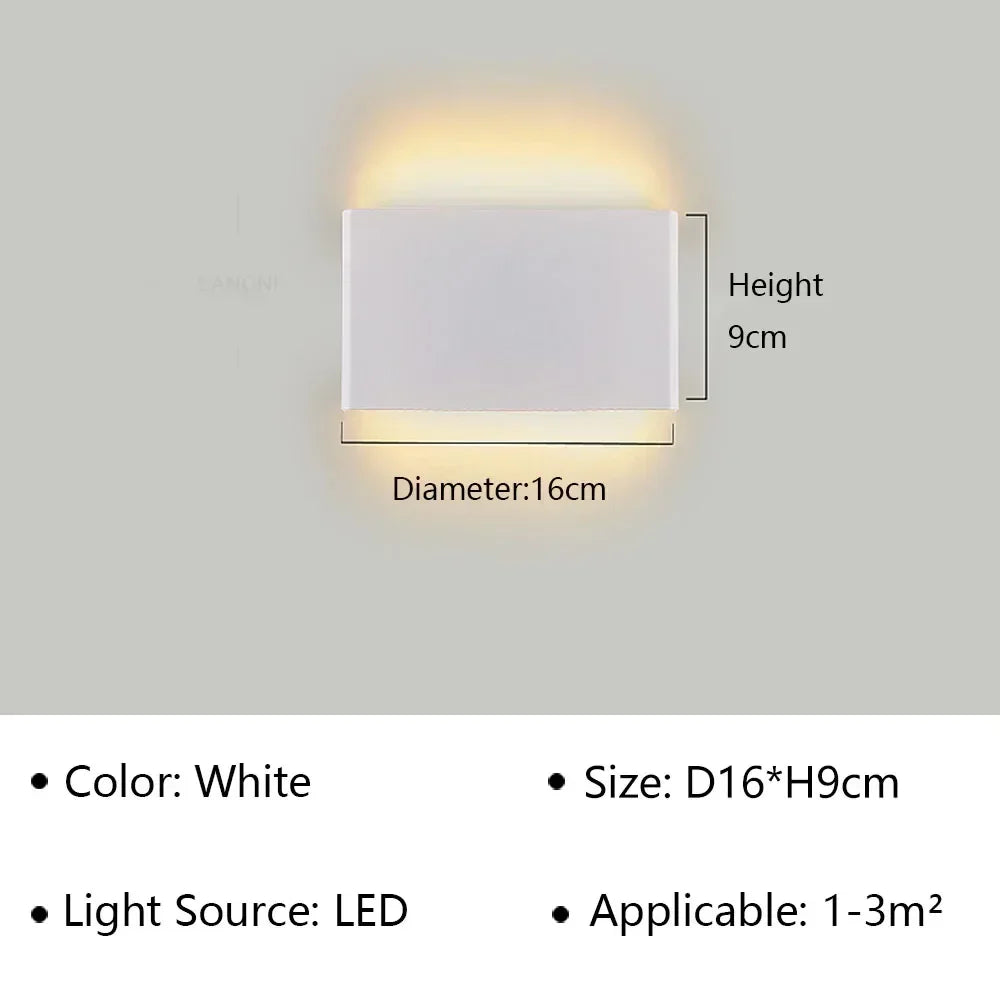 LumiEra Moderne LED-Aplique | Diseño Elegante | Luz Cálida para Dormitorio, Pasillo y Baño