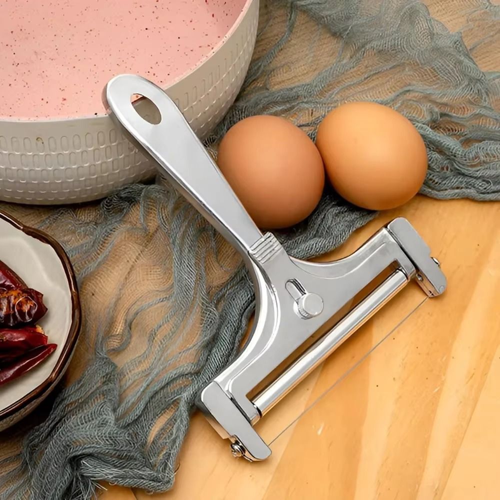 Kalsten | Rebanador de Queso de Acero Inoxidable Premium con Grosor Ajustable y Cables Adicionales