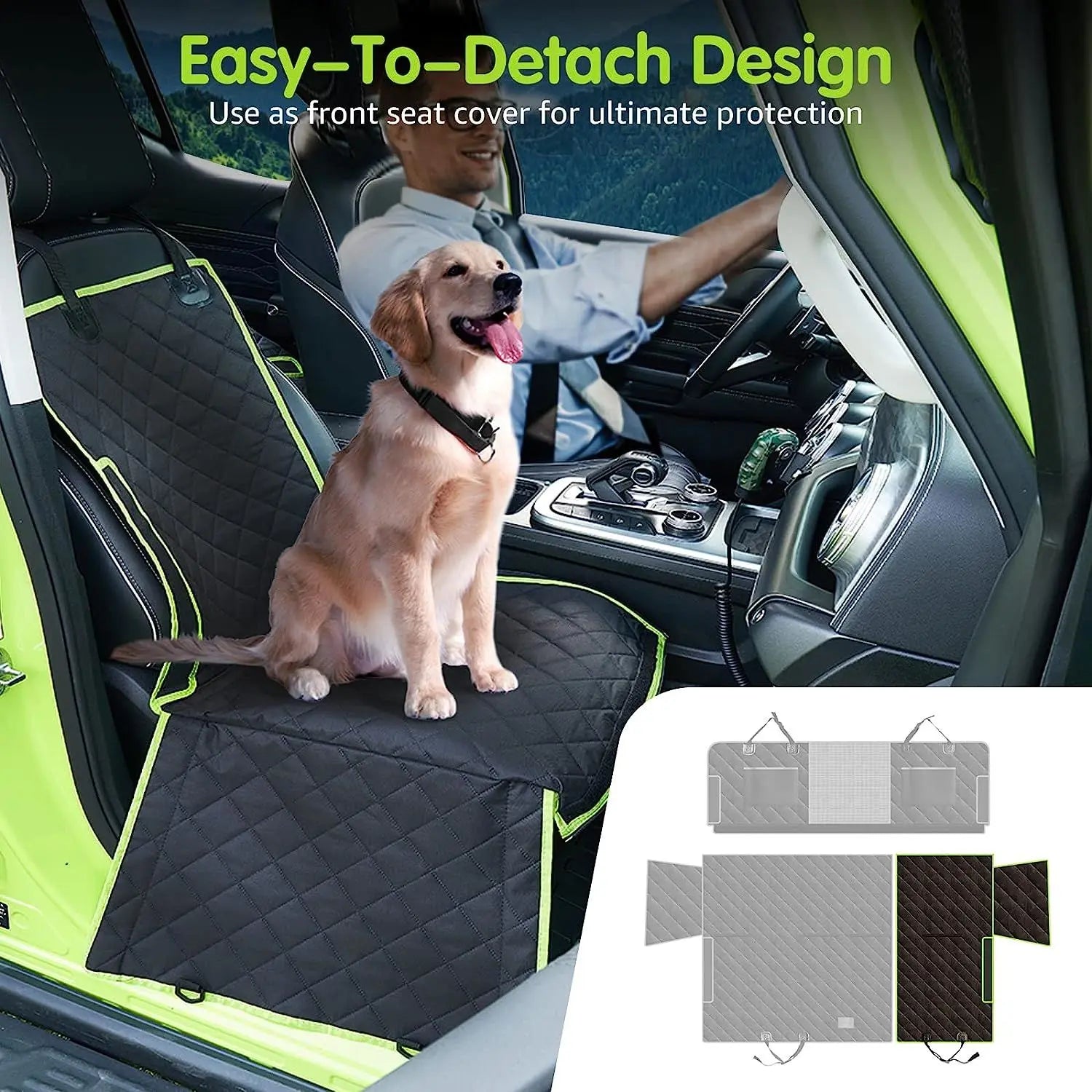 PawRide Funda para Autos de Perros | Diseño 6 en 1 | Impermeable y Antideslizante | Para Auto, SUV y Camión