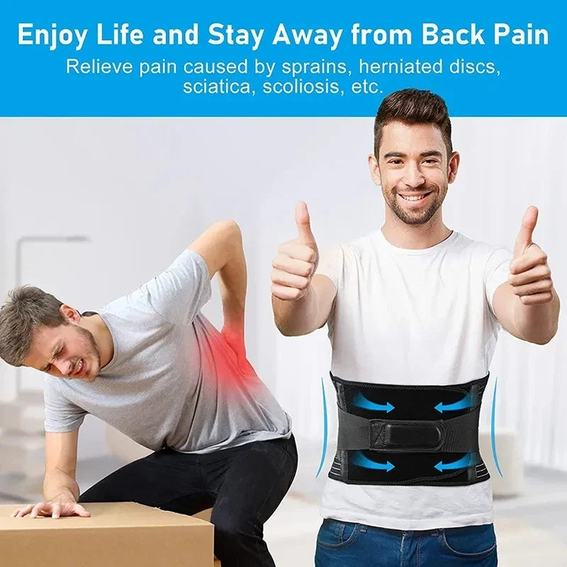 Cinturón de Soporte Lumbar OrthoFlexa | Soporte Lumbar de 360° con Aluminio Memoria y Resortes de Acero | Transpirable e Invisible Bajo la Ropa