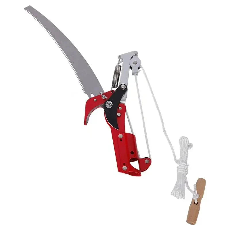 SkyCut Cortasetos de Altura | Tijeras de Poda Telescópicas con Sistema de Cuerda | Cuchilla de Acero SK5 | Para Árboles Frutales y Ramas Altas