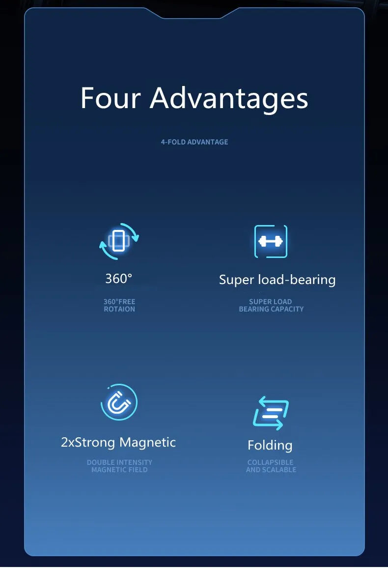 Soporte Magnético para Teléfono Rotatable a 360 Grados