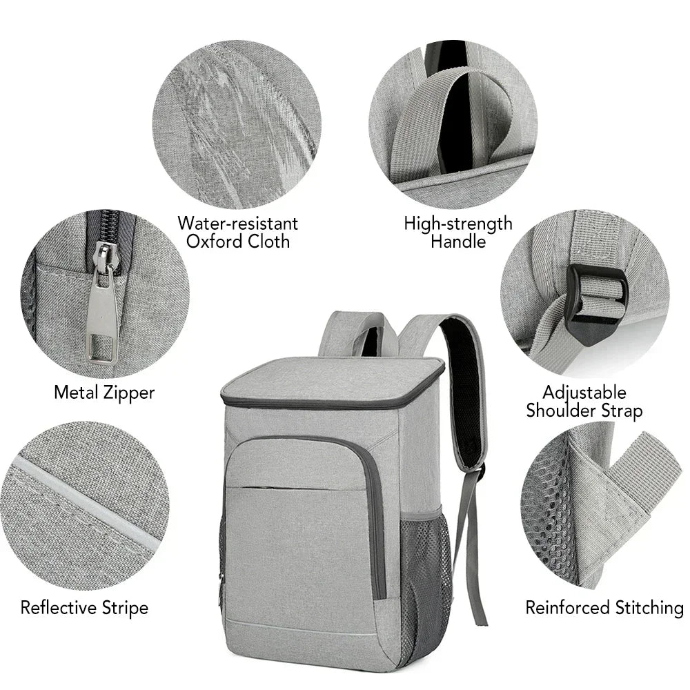 FrostoPak Mochila Térmica 30L | A Prueba de Fugas & Aislada | Para Camping, Senderismo & Picnic | Tejido Oxford