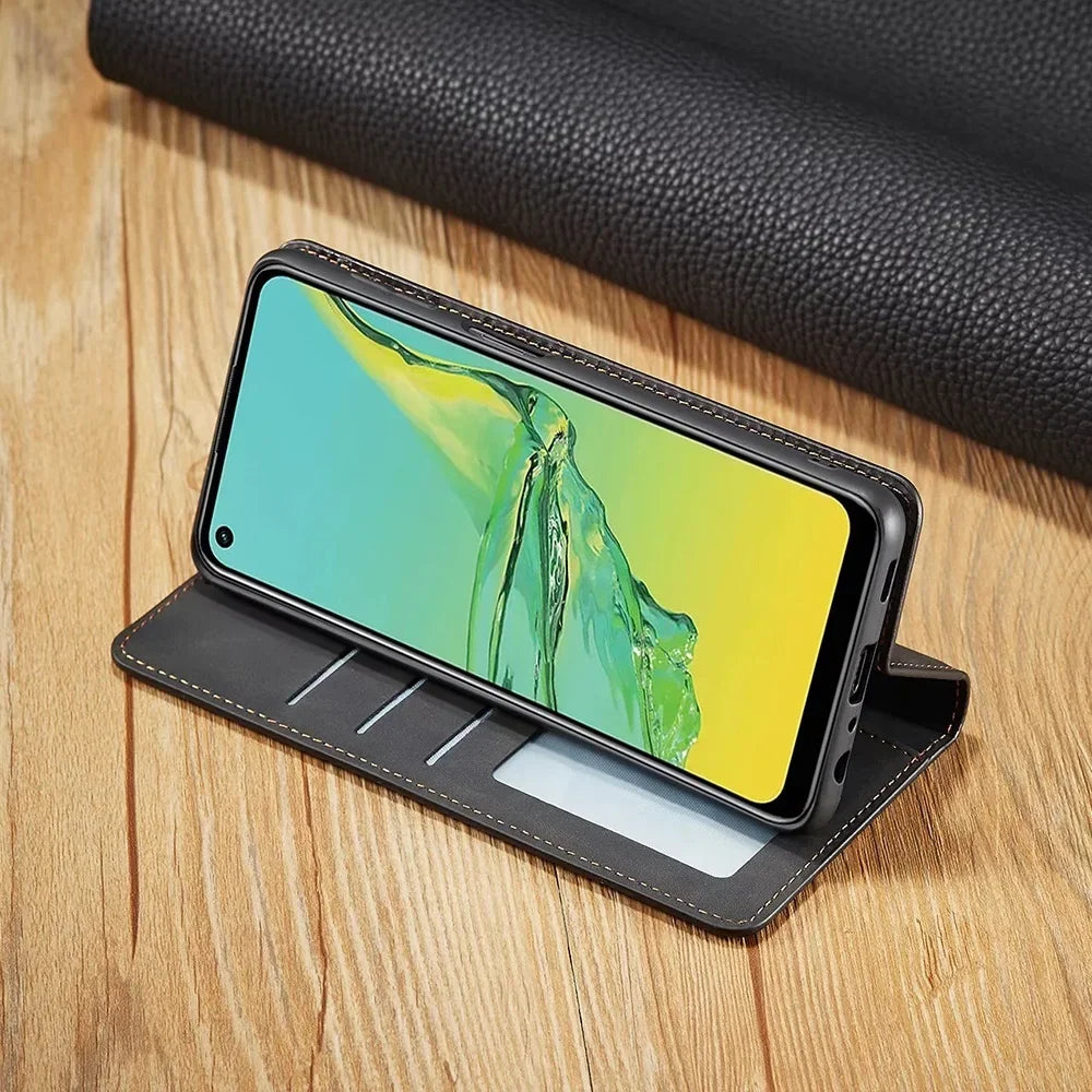 Funda Samsung: Cartera de cuero magnética para una protección elegante