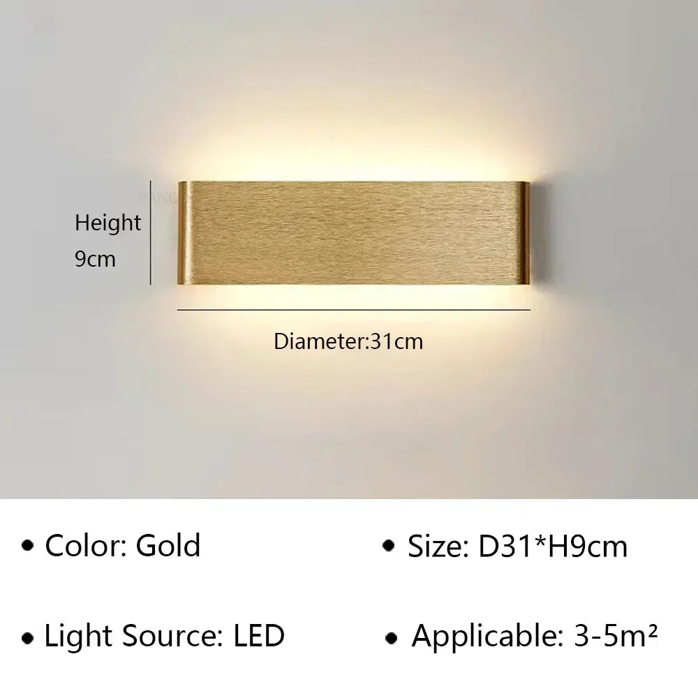 LumiEra Moderne LED-Aplique | Diseño Elegante | Luz Cálida para Dormitorio, Pasillo y Baño