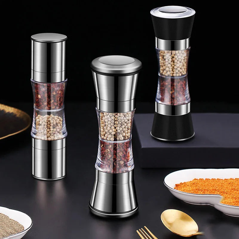 Molino de especias 2 en 1 SPICURA DuoMill | Molinillo de acero inoxidable para sal y pimienta | Manual y elegante
