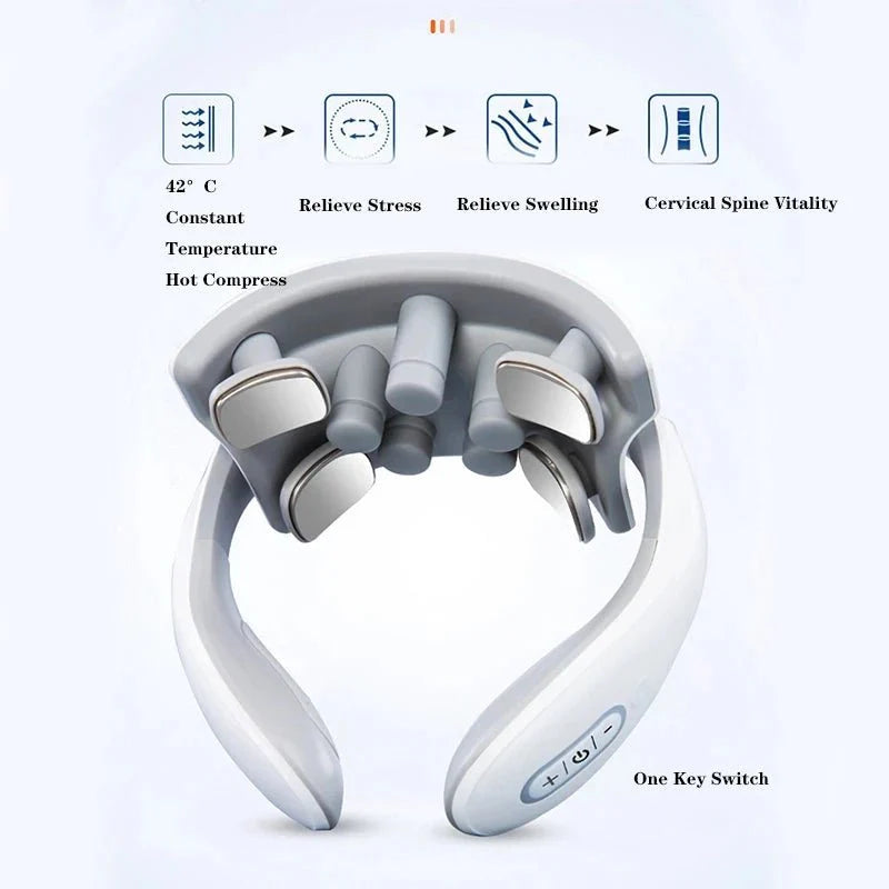 NECKVIBE – Dispositivo inteligente de vibraciones y calor para el cuello para una profunda relajación