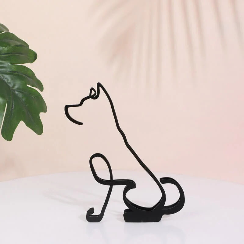 Escultura de Arte Minimalista de Perro