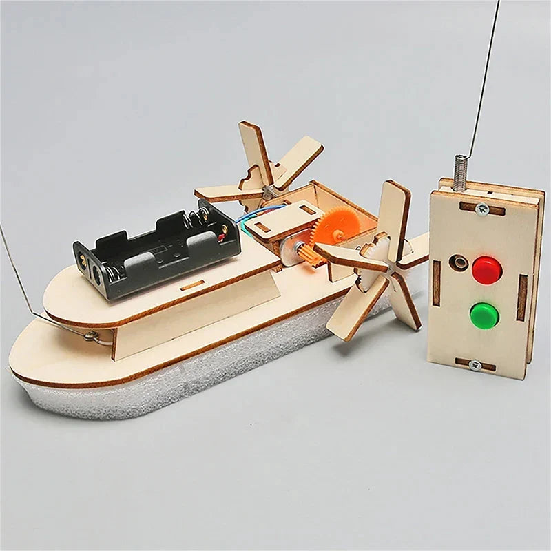Barco Educativo de Madera DIY – Construye tu Propio Barco Eléctrico de Juguete