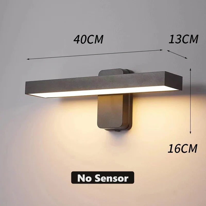 Luz de pared exterior LED VarioLux | Sensor de movimiento & IP65 | Giratoria | 30–50 cm