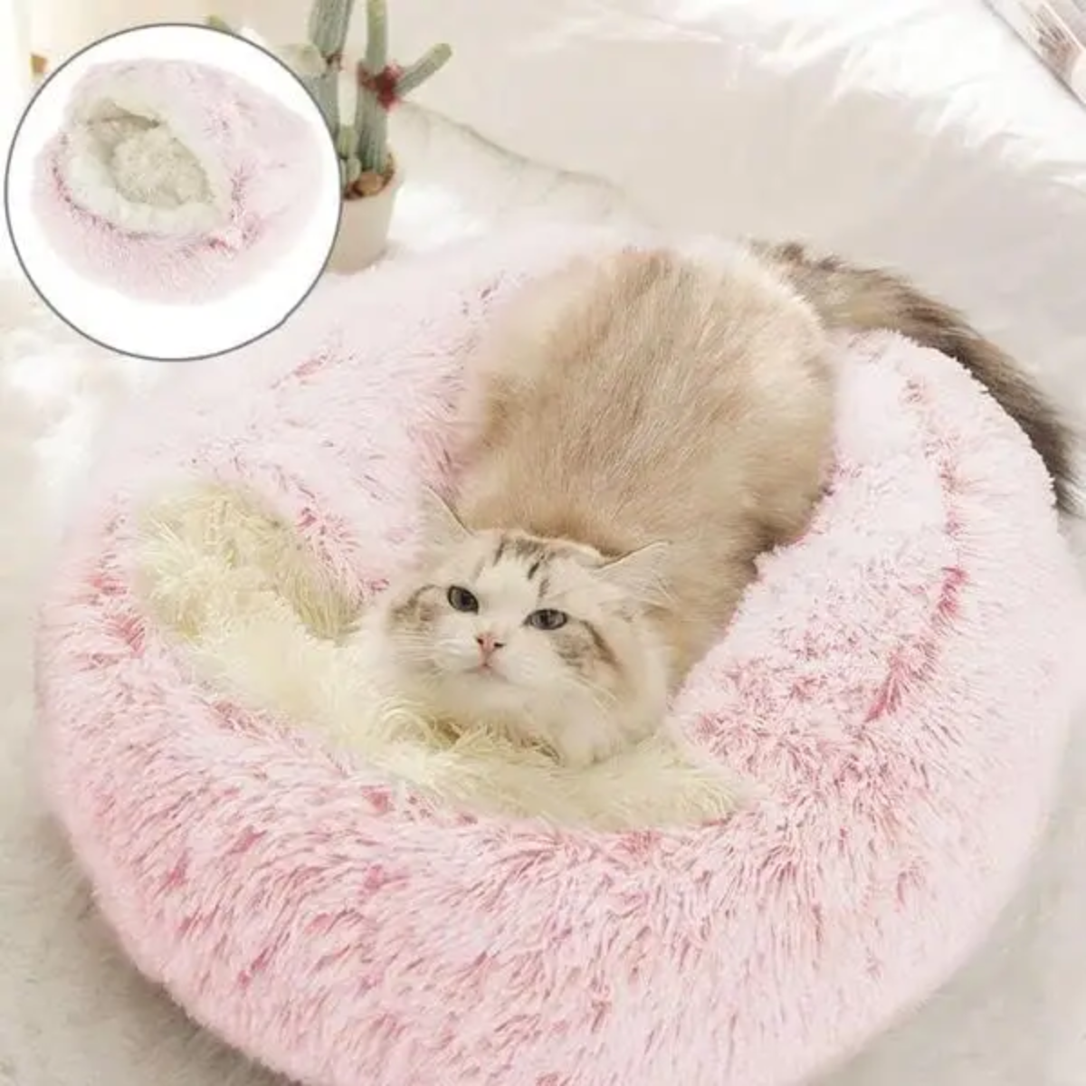 Cama de Cueva Calmante para Mascotas