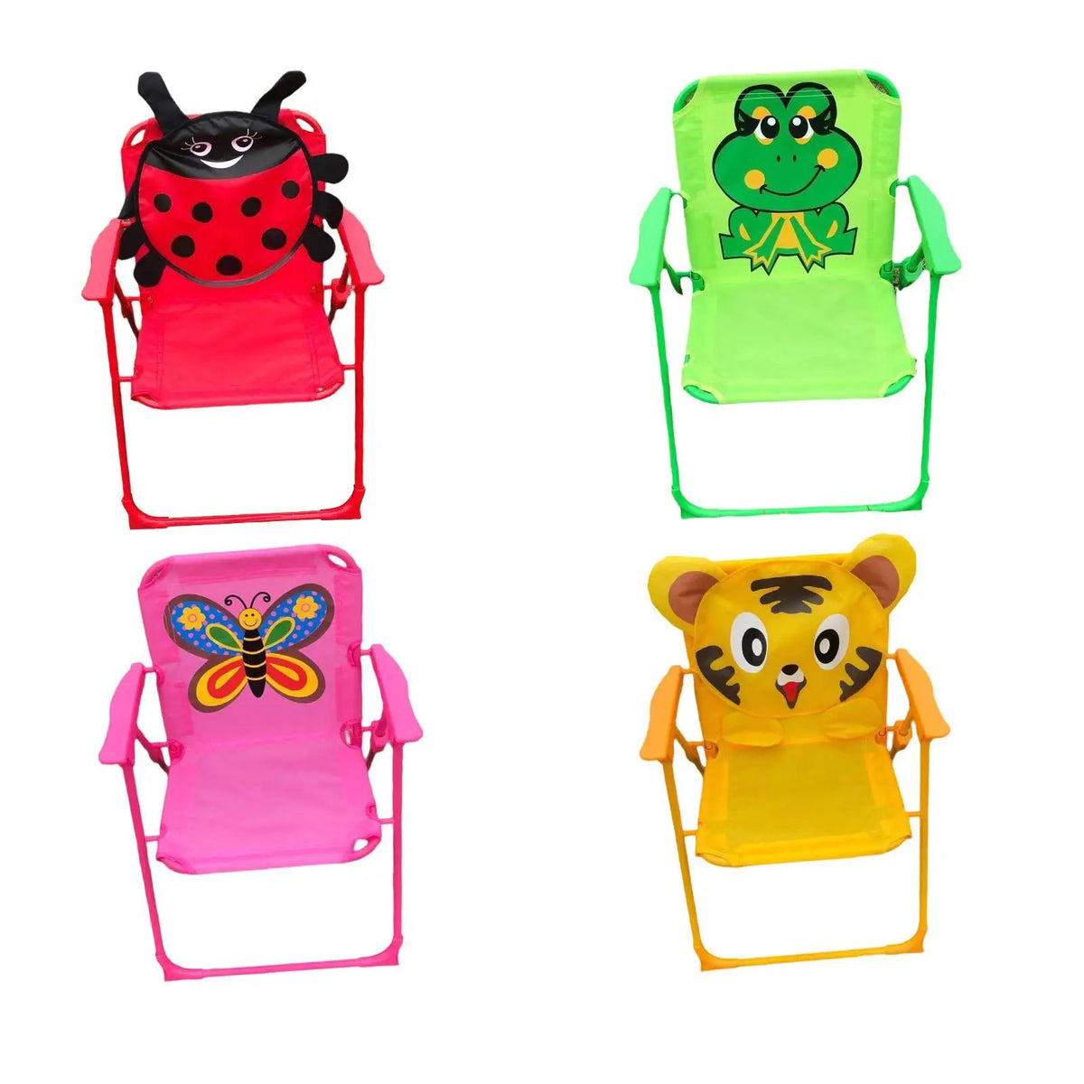 Silla Infantil Plegable con Estampado de Animales - Ligera e Ideal para Actividades al Aire Libre