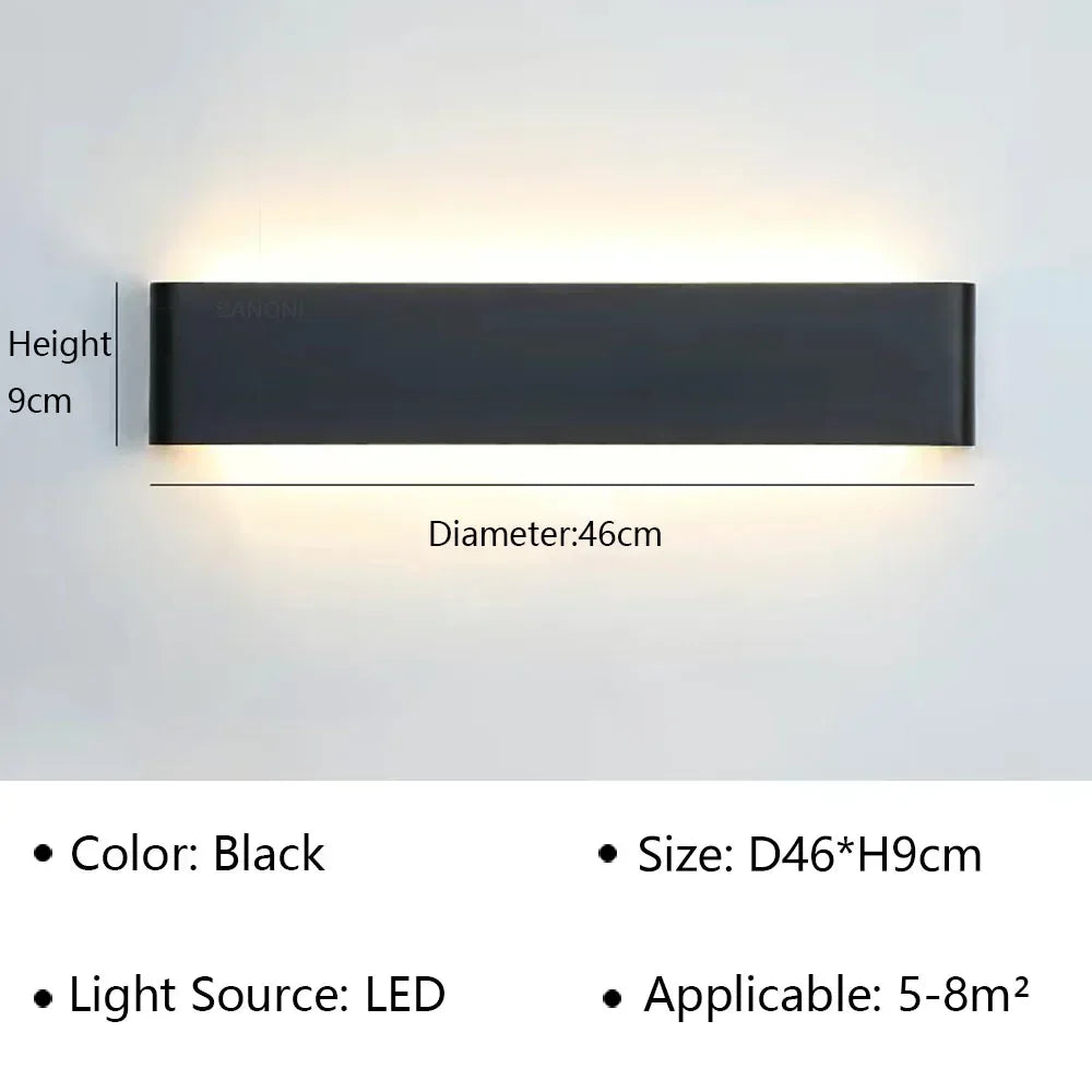 LumiEra Moderne LED-Aplique | Diseño Elegante | Luz Cálida para Dormitorio, Pasillo y Baño