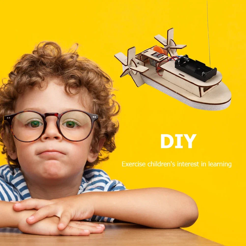 Barco Educativo de Madera DIY – Construye tu Propio Barco Eléctrico de Juguete