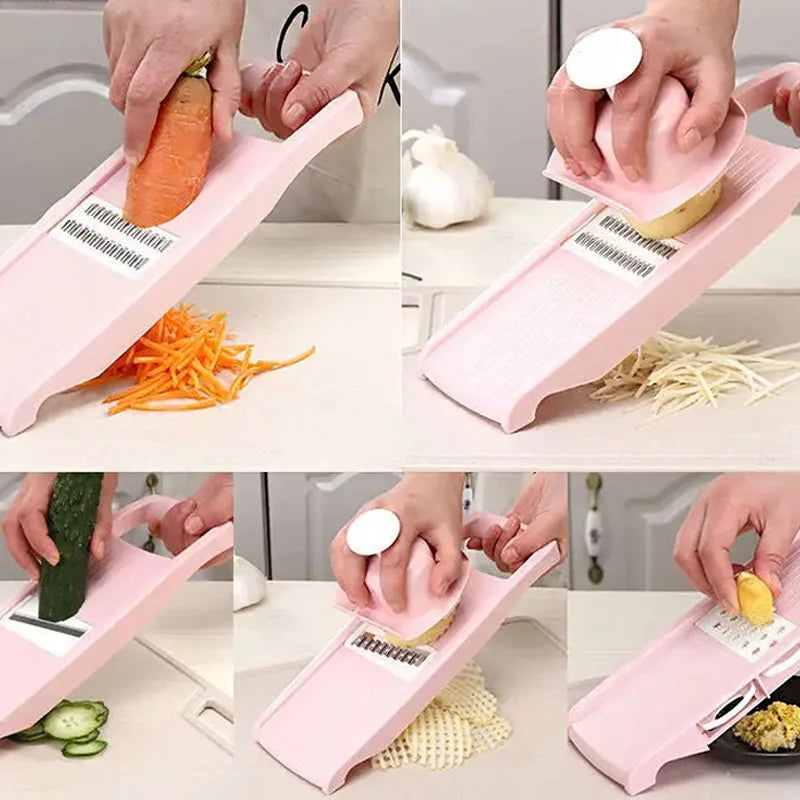 SlicePro – Mandolina multifuncional para verduras y frutas con mango | Brehn