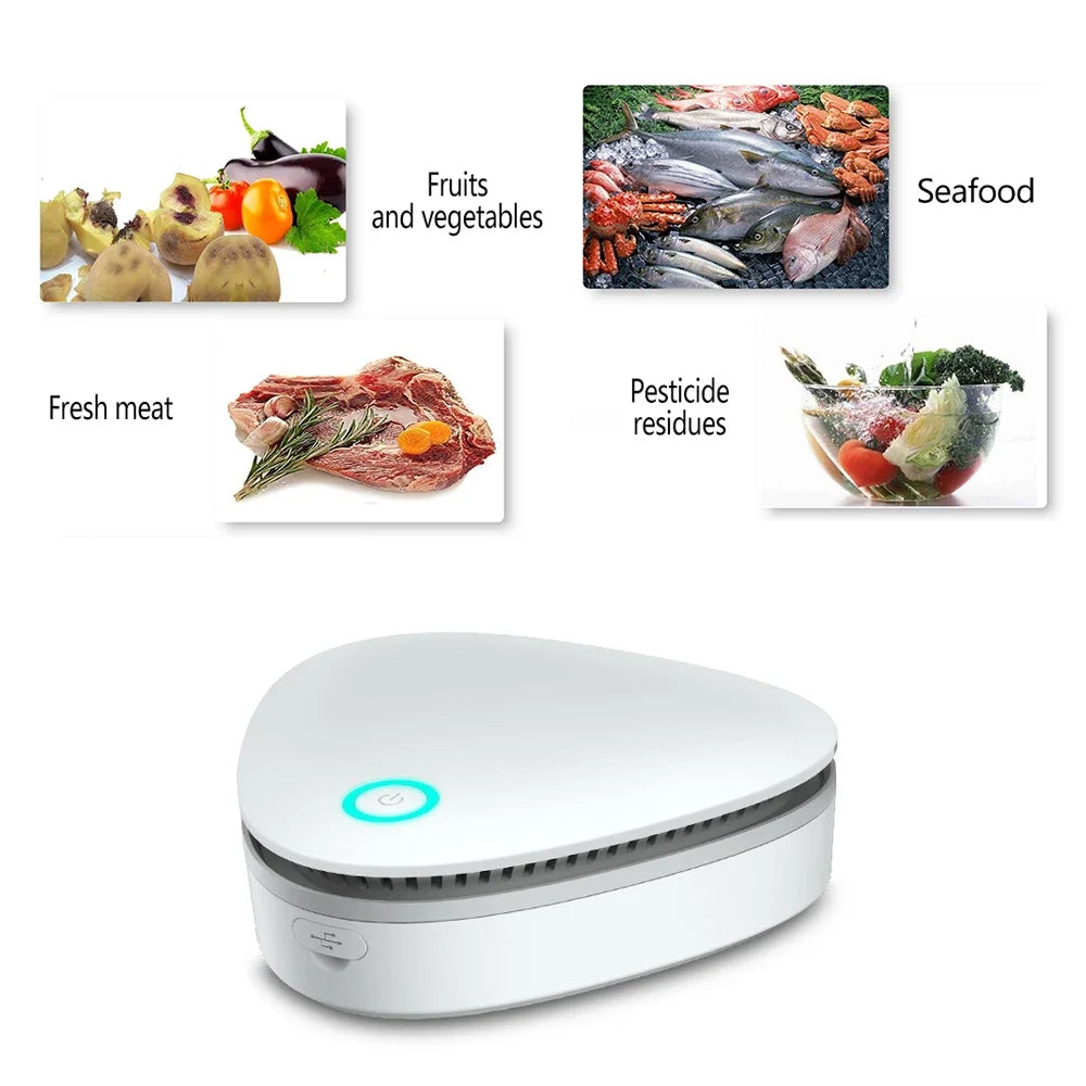 Generador de Ozono Mini PureZone | Purificador y Esterilizador de Aire | Portátil y Recargable por USB | Para Refrigerador, Auto y Armario