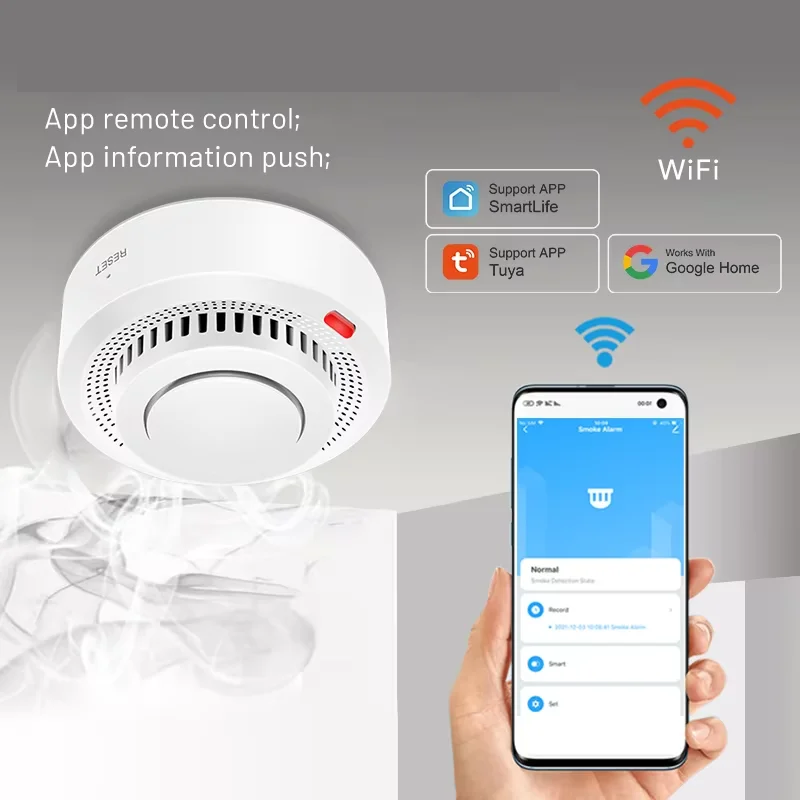 Alarma de Humo y Fuego Inteligente SafeSense WiFi (85dB)
