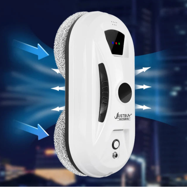 Robot de limpieza de ventanas Glasheld | 5600Pa de potencia de succión | Seguro y eficiente | Con control remoto y cable de seguridad