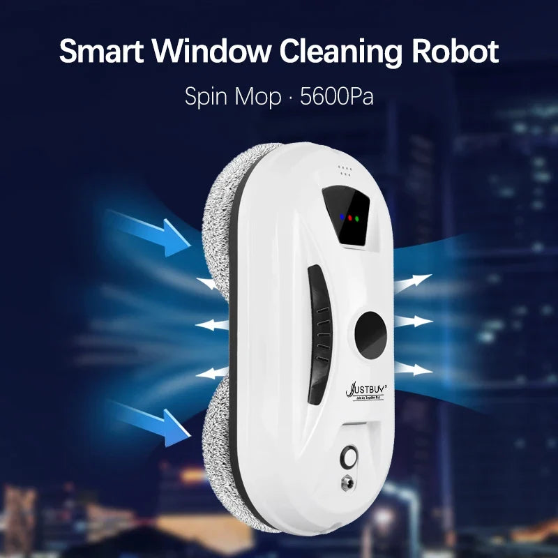 Robot de limpieza de ventanas Glasheld | 5600Pa de potencia de succión | Seguro y eficiente | Con control remoto y cable de seguridad