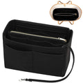 TaschenLuxe Organizador Interior | Inserto de fieltro con cremallera | 15 compartimentos y cinta para llaves | Para bolsos y shoppers