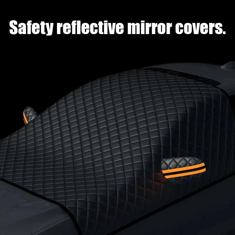 Cubierta magnética para parabrisas de automóvil FrostGuard Max | Protección contra el hielo en invierno y protección UV en verano | Impermeable y fácil de fijar