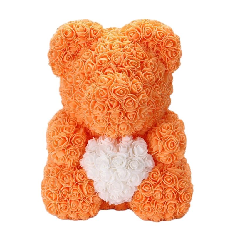 Osito de Peluche con Rosas Artificiales