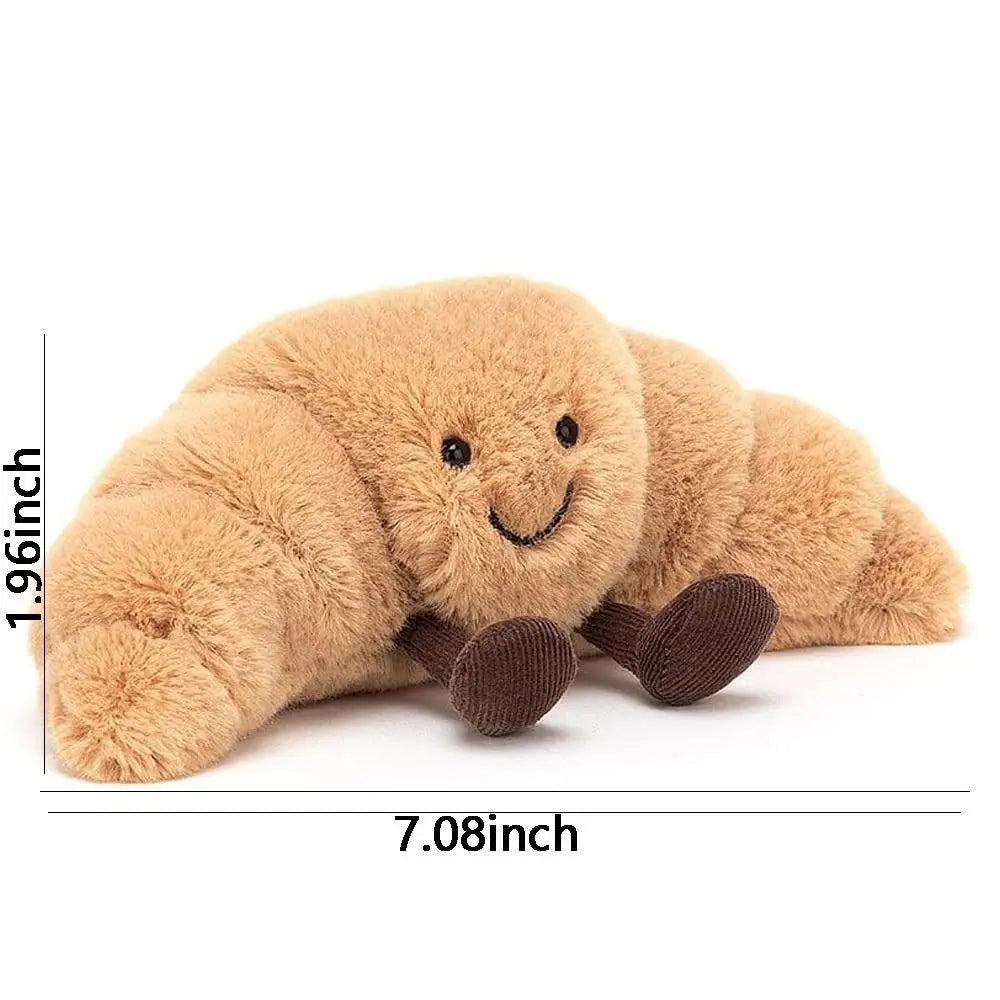 Cadeau Pop Croissant Peluche | Almohada de Pan Sonriente | Juguete de Peluche Adorable