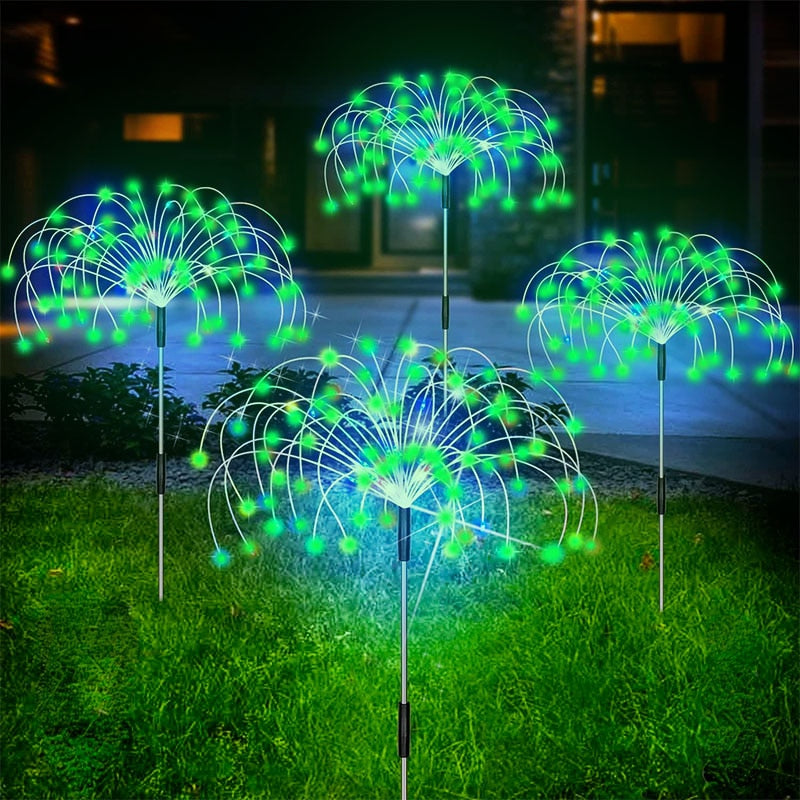 Lámpara de Fuegos Artificiales de Jardín Solar Impermeable