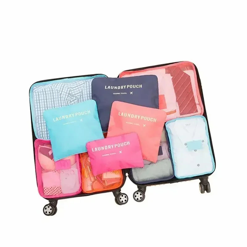 Set de organizadores de maleta ReiseLina | 6 piezas | Impermeable y ahorra espacio | De tela Oxford