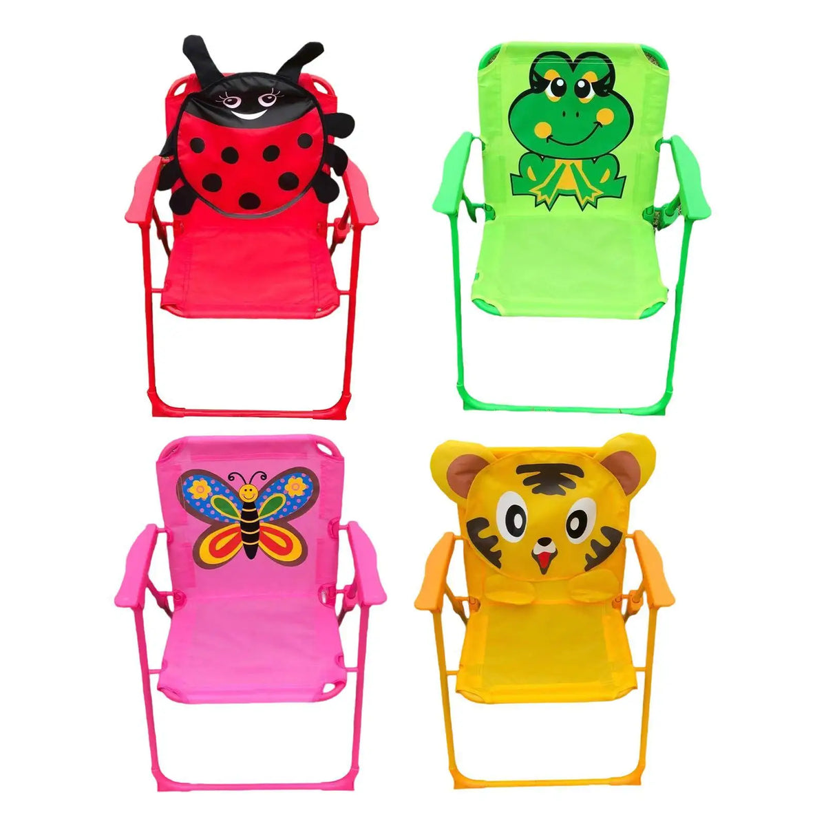 Silla Infantil Plegable con Estampado de Animales - Ligera e Ideal para Actividades al Aire Libre