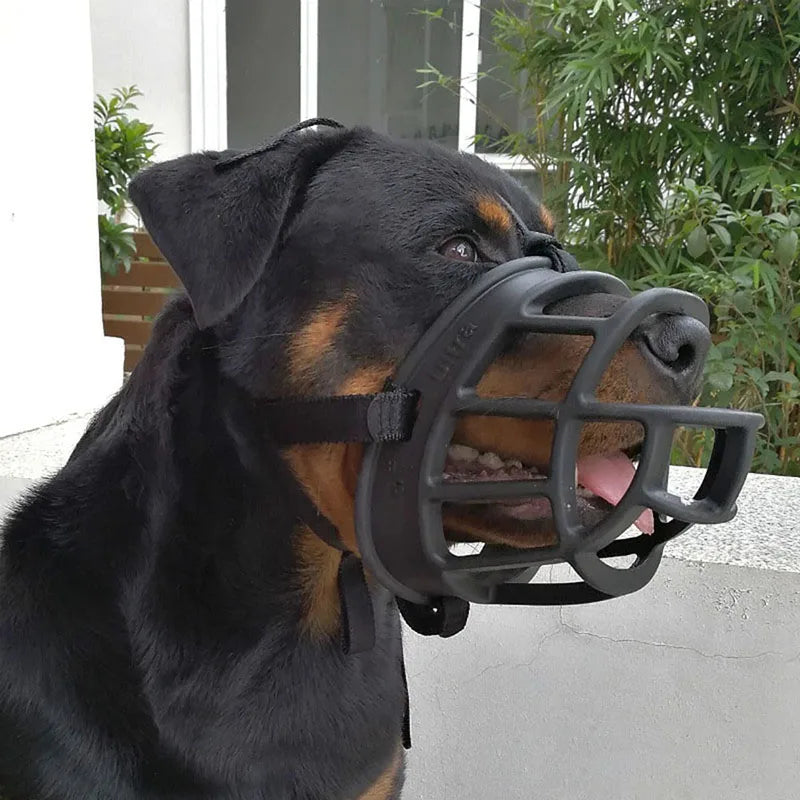 Bozal de Silicona Ajustable para Perros | Control Anti-Mordidas, Entrenamiento y Ladridos
