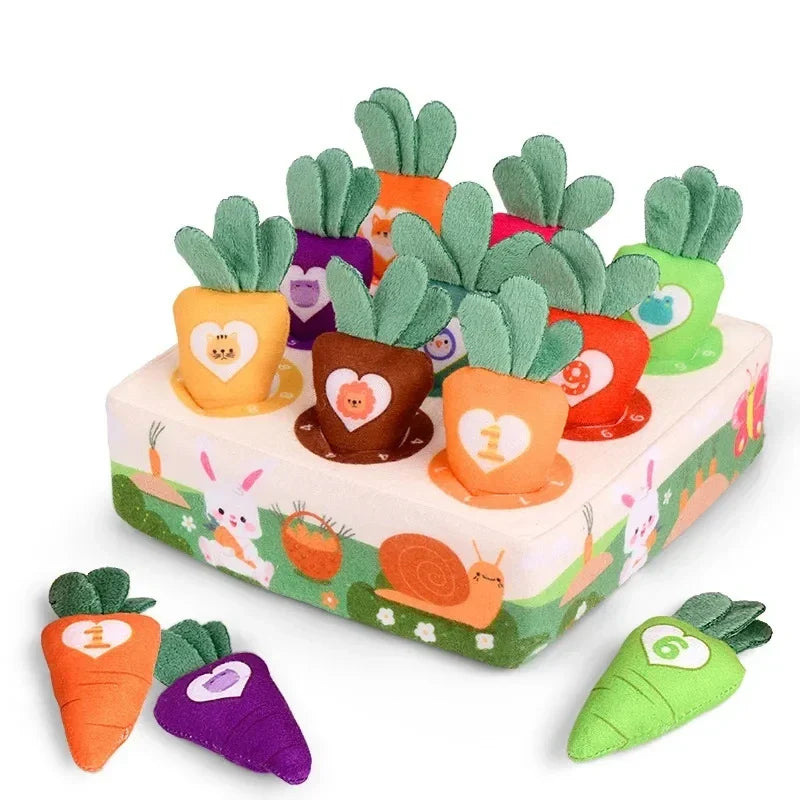 Juguete Montessori Zanahoria de Arrastre para Bebés | Educativo Sensorial
