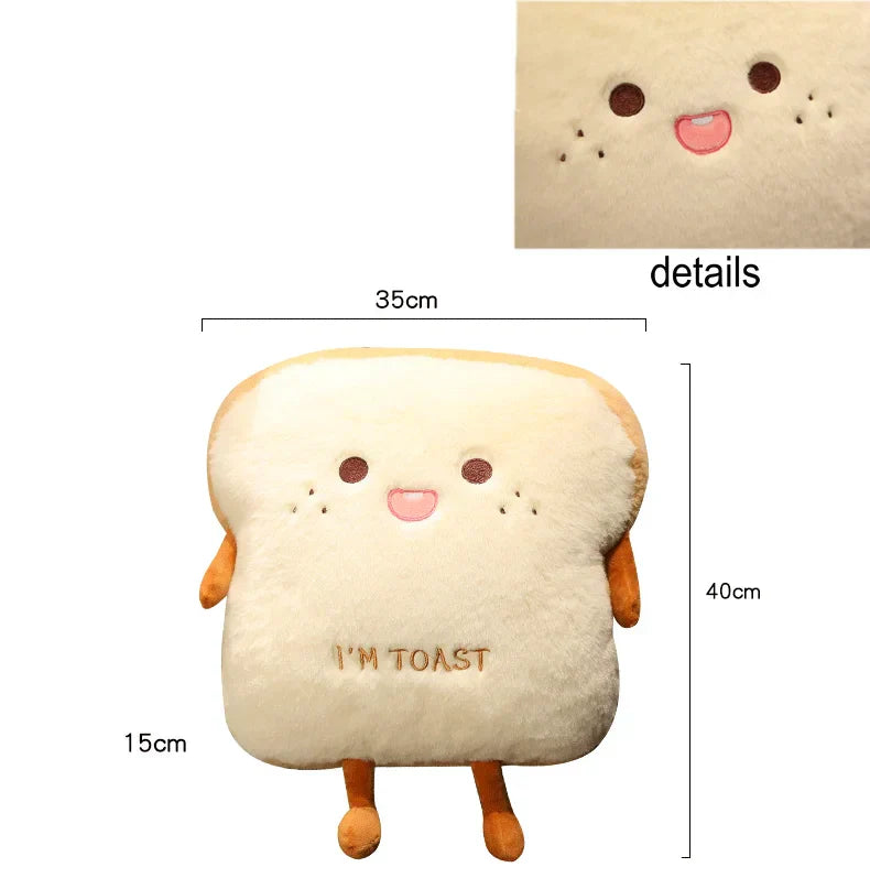 Skorter | Almohada Calentadora de Manos Ultra Suave en Forma de Tostada de Peluche