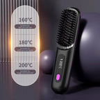 Glissara | Plancha de pelo inalámbrica | Función de carga USB y pantalla LCD | Tecnología de cerámica e iones
