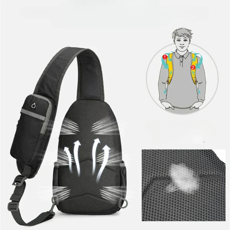 BowLift | SecurePack | Mochila de Hombro Impermeable Antirrobo con Múltiples Bolsillos – Bolsa de Viaje Cruzada Ligera