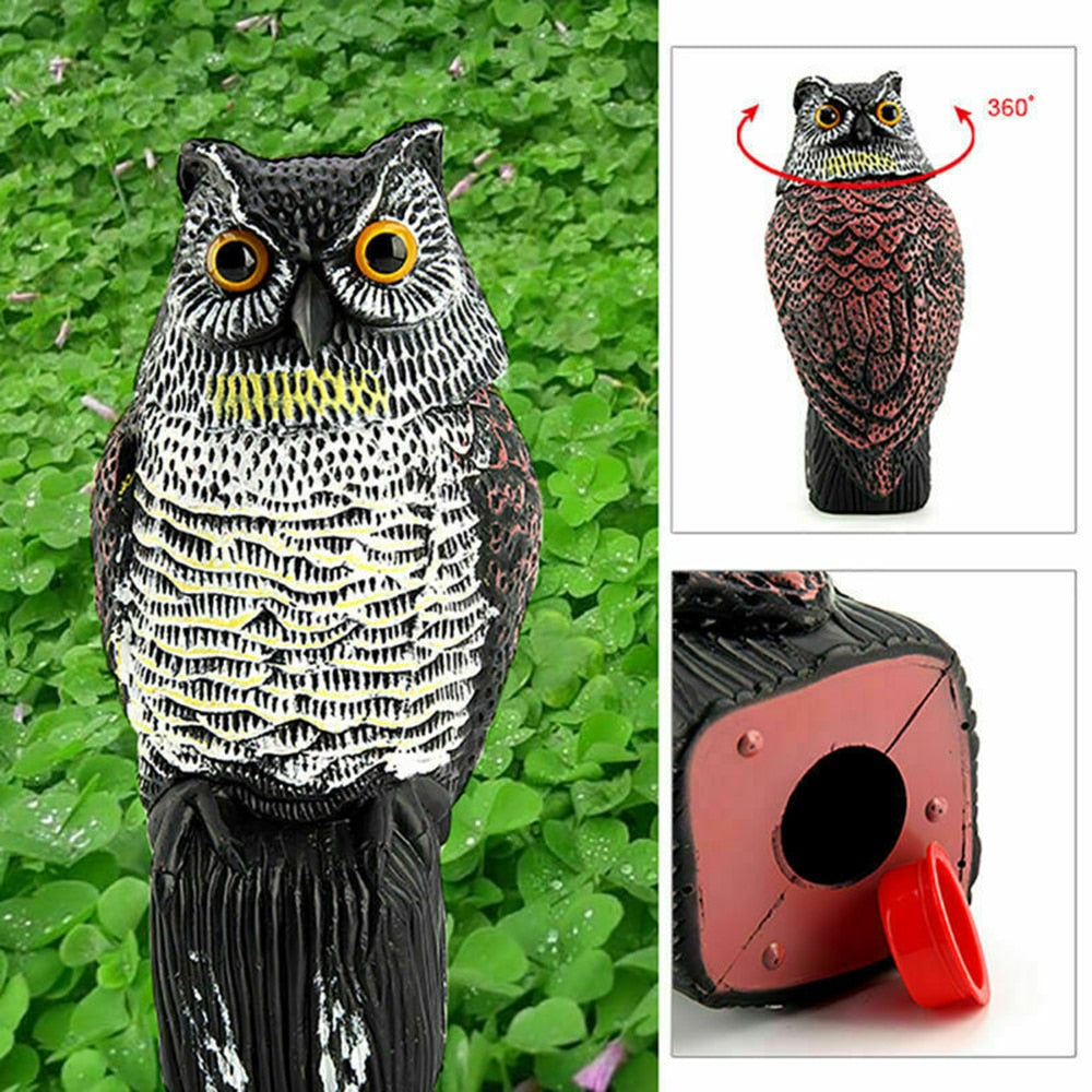 OwlGuard - Trampa para aves disuasoria en forma de búho para máxima protección al aire libre