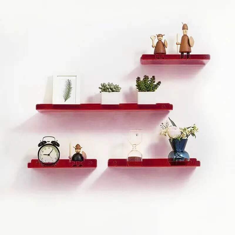 RetroCraft – Estante flotante con diseño inspirado en los años 80 y estructura transparente