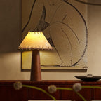 ZenWood | Lámpara de mesa LED de madera en estilo Wabi-Sabi de estilo japonés