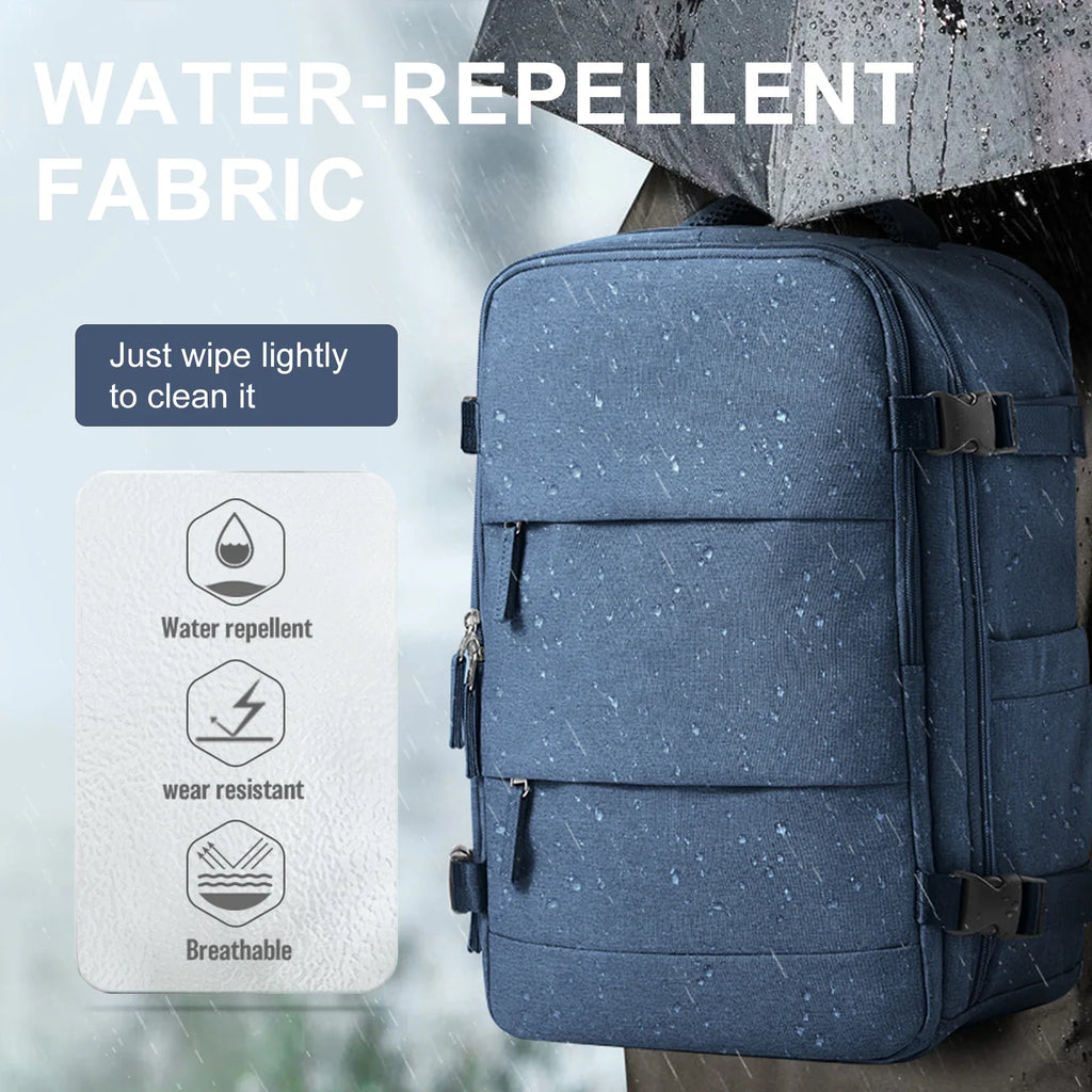 Mochila de viaje Travomate | Impermeable y versátil | Compartimento para laptop de 15,6" | Gran capacidad con separación húmeda-seca