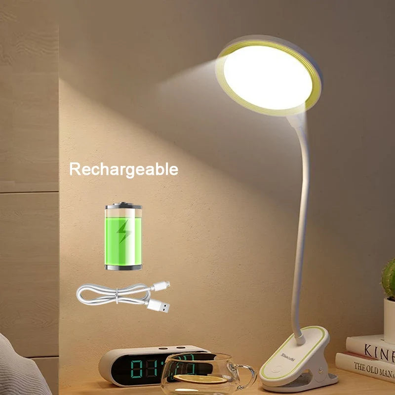 Lámpara de Mesa Táctil LED Lunivo | Con Batería y Luz Natural | Temperatura de Color 4000K | Diseño Moderno de Plástico