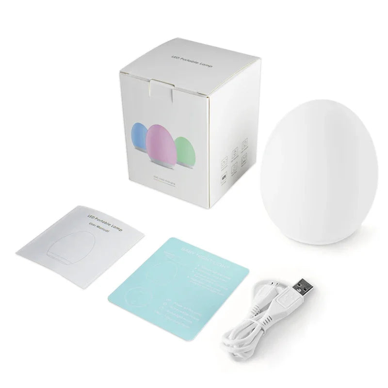 Lumiboo Lámpara Nocturna | RGB y Blanco Cálido | Control Táctil | 100h de Batería | 12 × 10 cm | Habitación de Bebés y Niños