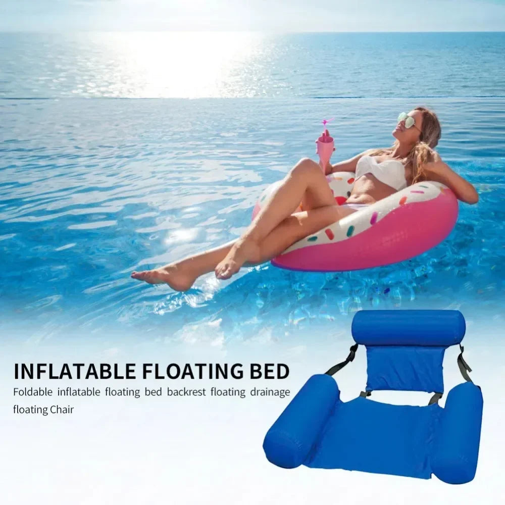 Sillón Colgante Inflable | Ajustable y Portátil | AquaLiva Lounge para Piscina y Playa – 100×120 cm