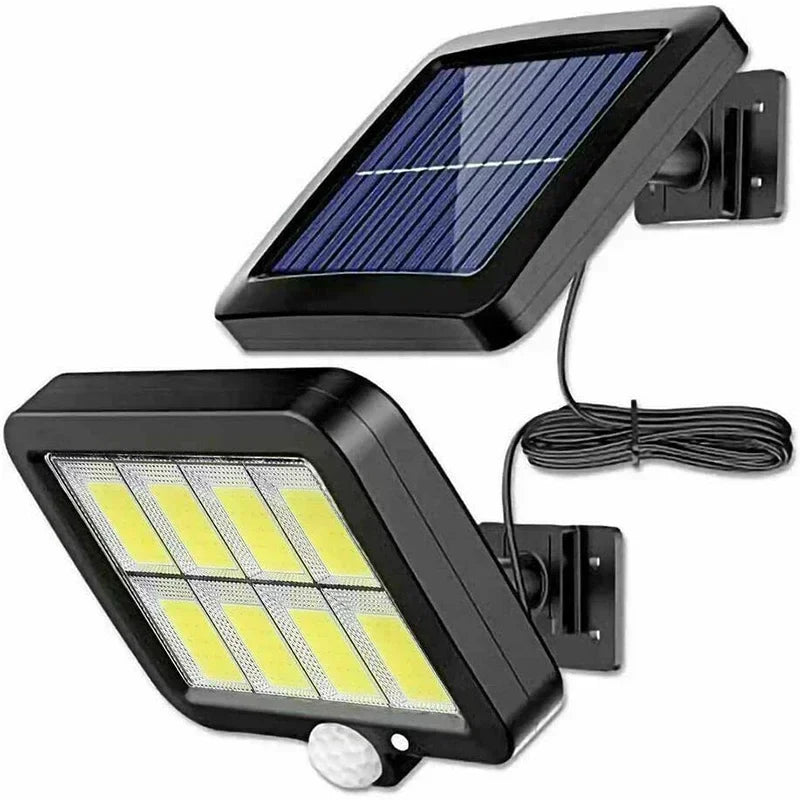 LuminaX Solar | 100 COB LED Lámpara Solar | IP65 | Sensor de Movimiento y 3 Modos | Iluminación Exterior Inalámbrica