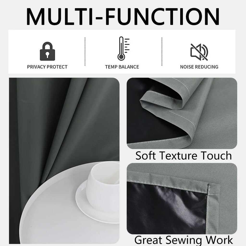 LUXEDRAPE - Cortinas Modernas 100% Opacas con Forro Revestido para Dormitorio y Sala de Estar