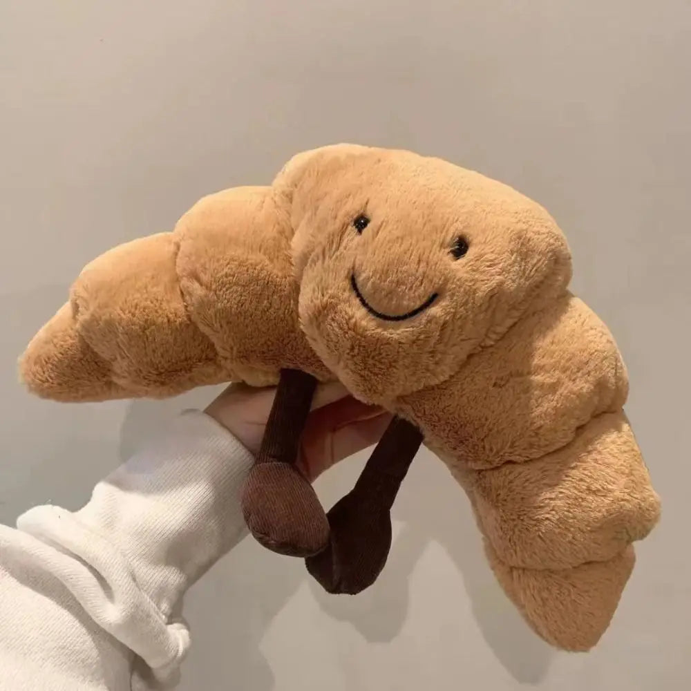 Cadeau Pop Croissant Peluche | Almohada de Pan Sonriente | Juguete de Peluche Adorable