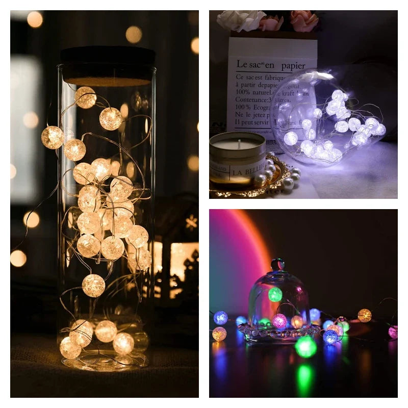 LumiaGlow Cadena de Luces LED | Blanco Cálido | 3 Modos | Funciona con Baterías