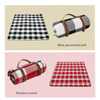 Manta de picnic impermeable con correa de cuero