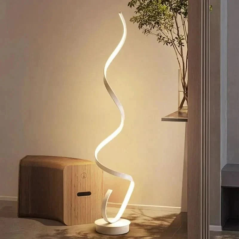 Lámpara de pie LED Espiral Estambul, Iluminación de Ahorro Energético, Diseño Elegante