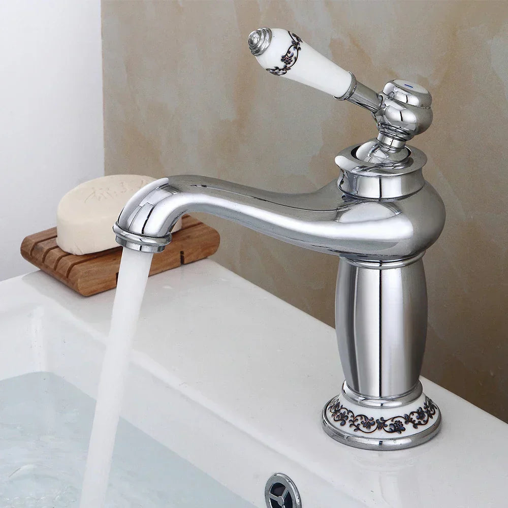 LuxeFlow – Grifo de baño de estilo vintage con diseño elegante y fácil instalación